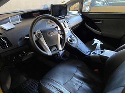 Sanitized interior of a Black Top taxi